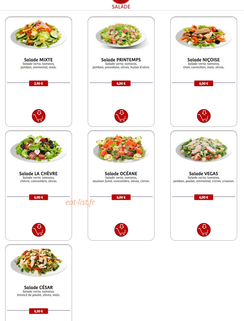Pizza Vegas — carte page 10