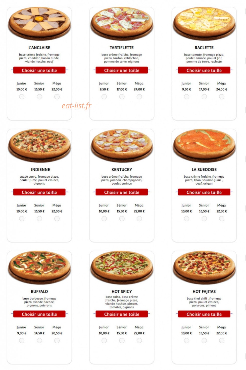 Pizza Vegas — carte page 5