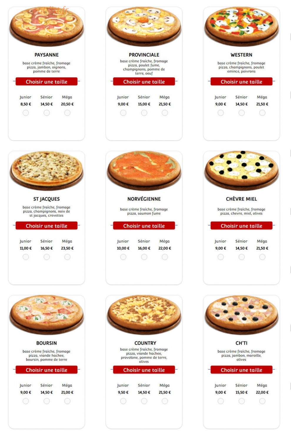 Pizza Vegas — carte page 4