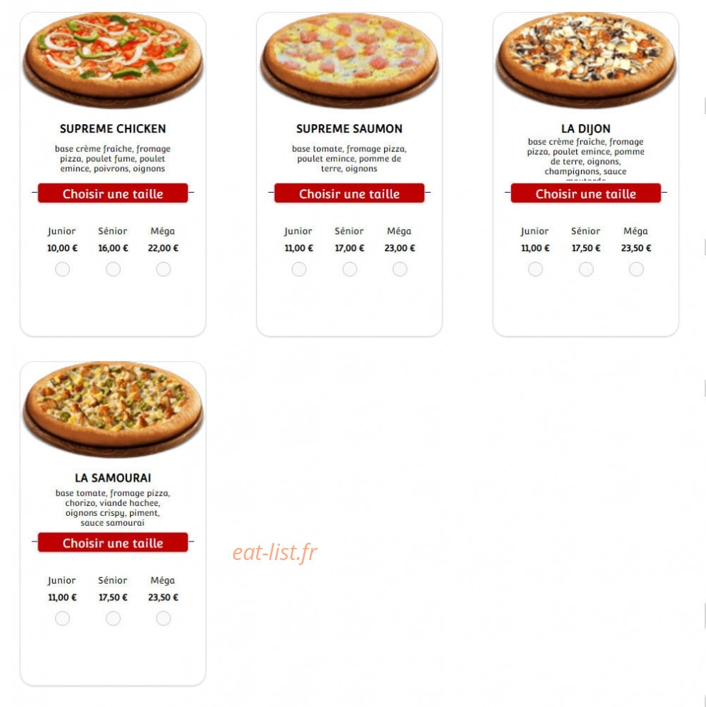 Pizza Vegas — carte page 6