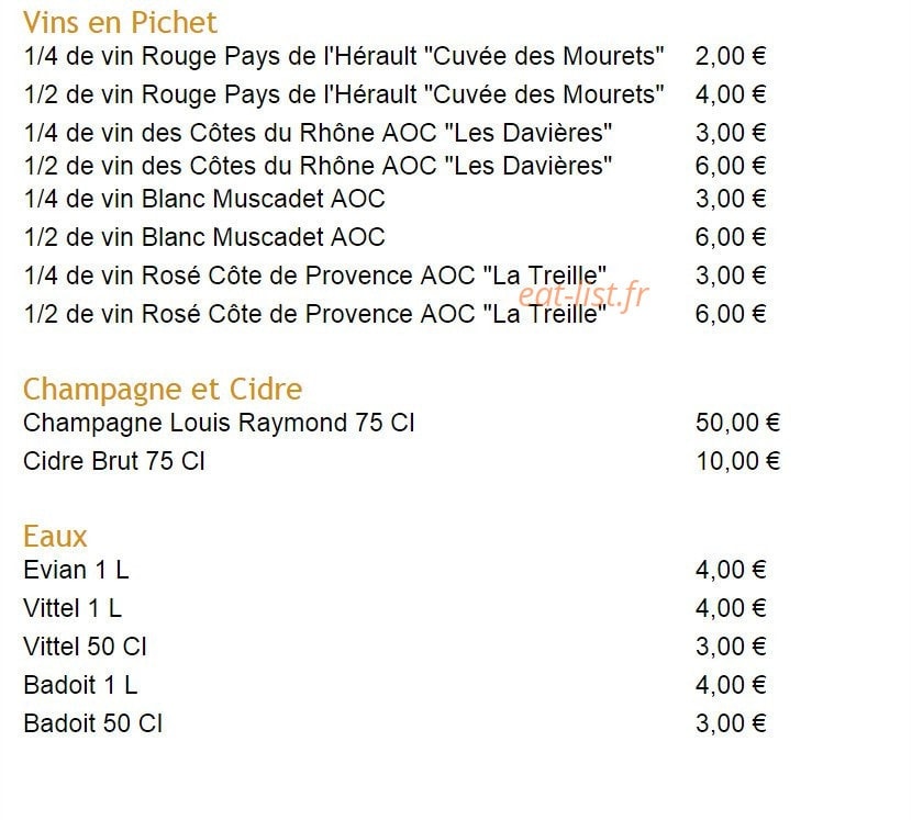 Restaurant le verdi — carte page 5