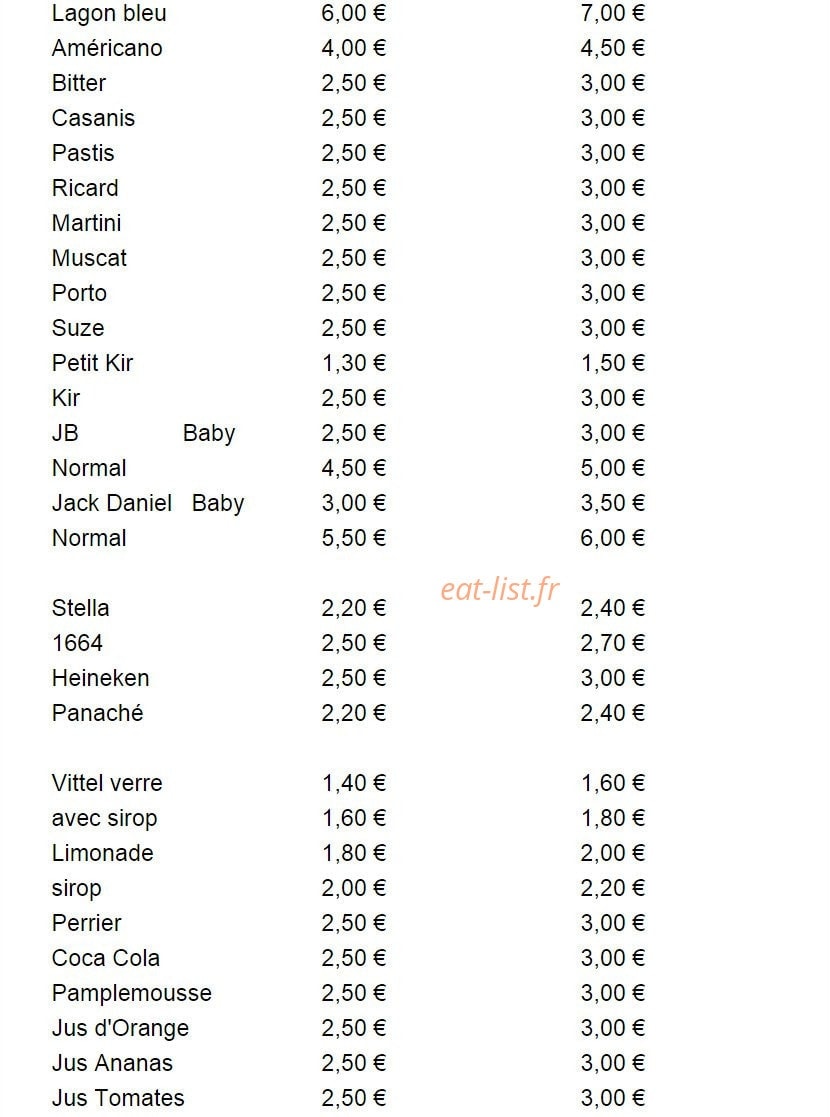 Restaurant le verdi — carte page 3