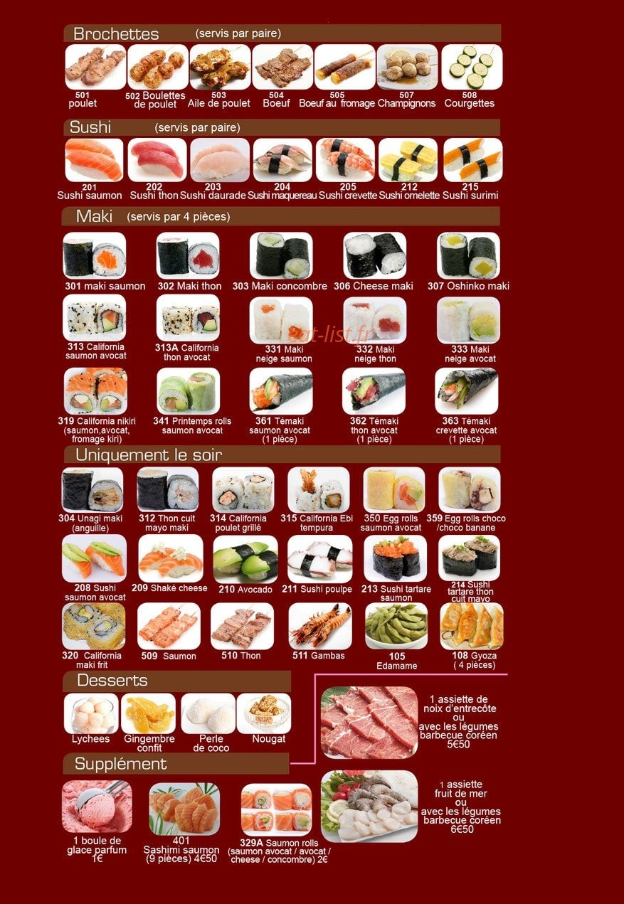 Sushi Royal — carte page 17