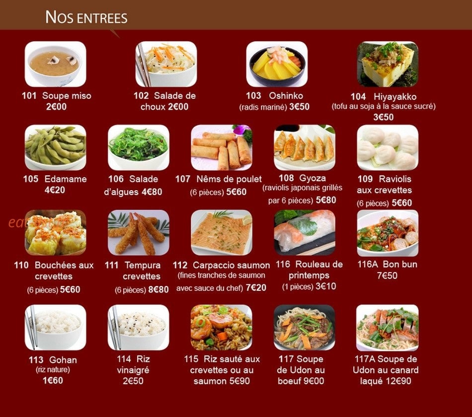 Sushi Royal — carte page 1
