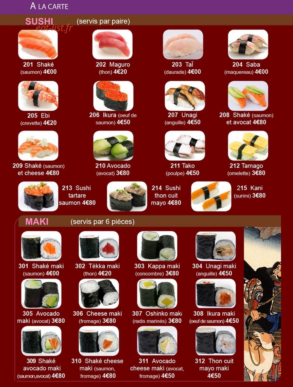 Sushi Royal — carte page 3
