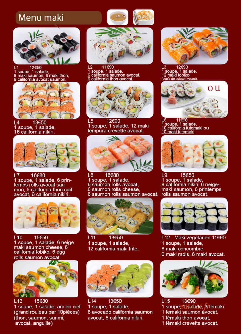 Sushi Royal — carte page 12