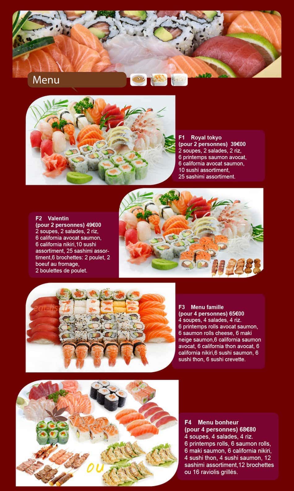 Sushi Royal — carte page 13
