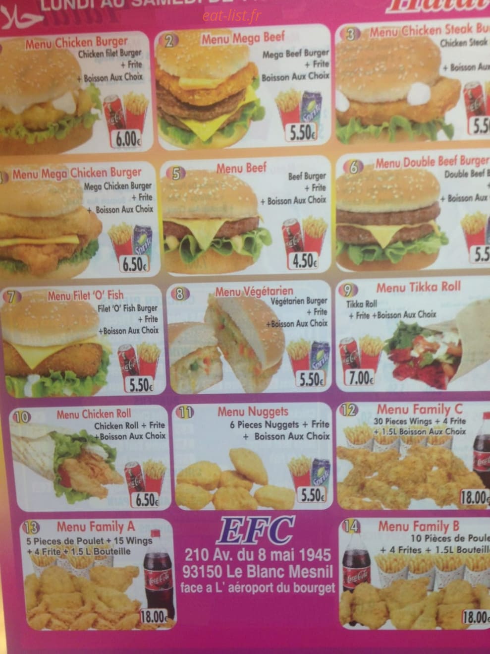 Tasty Chips — carte page 1
