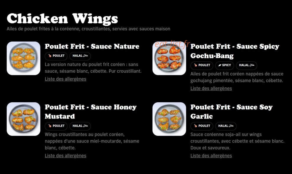 Chikin Bang — carte page 2
