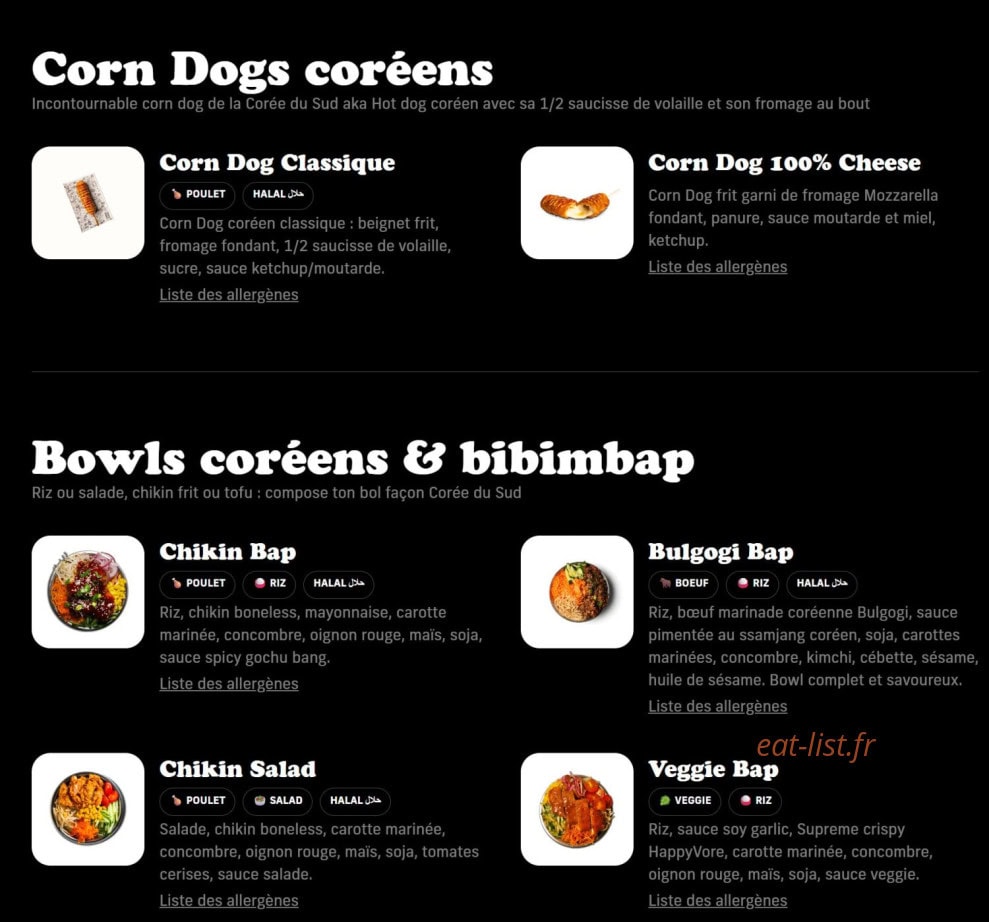 Chikin Bang — carte page 4