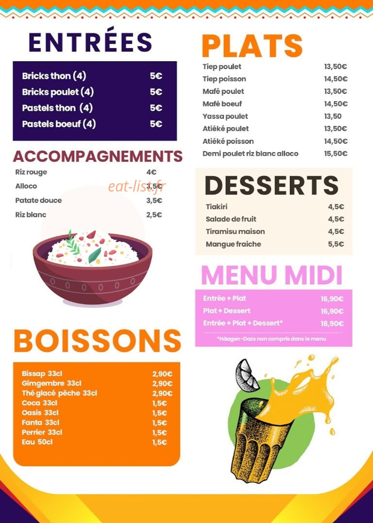 Dakar eat — carte page 2