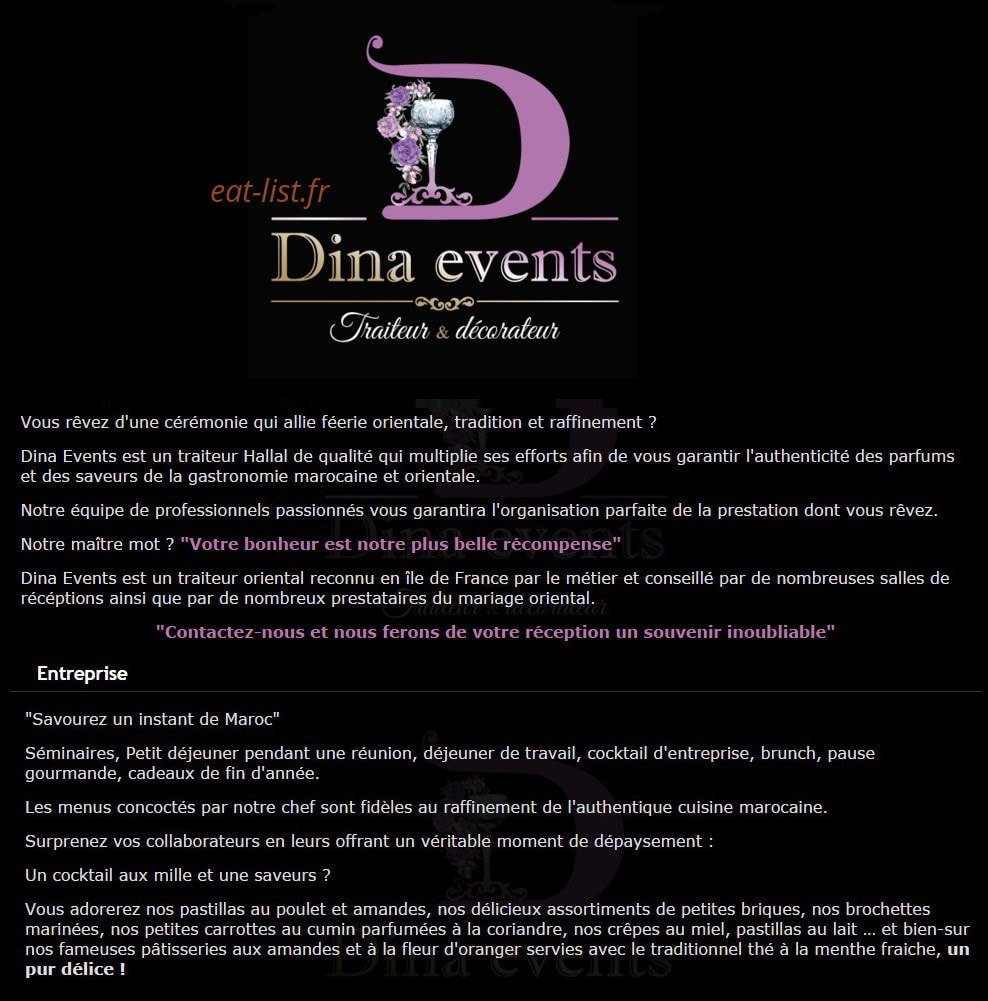 Dina Events — carte page 1