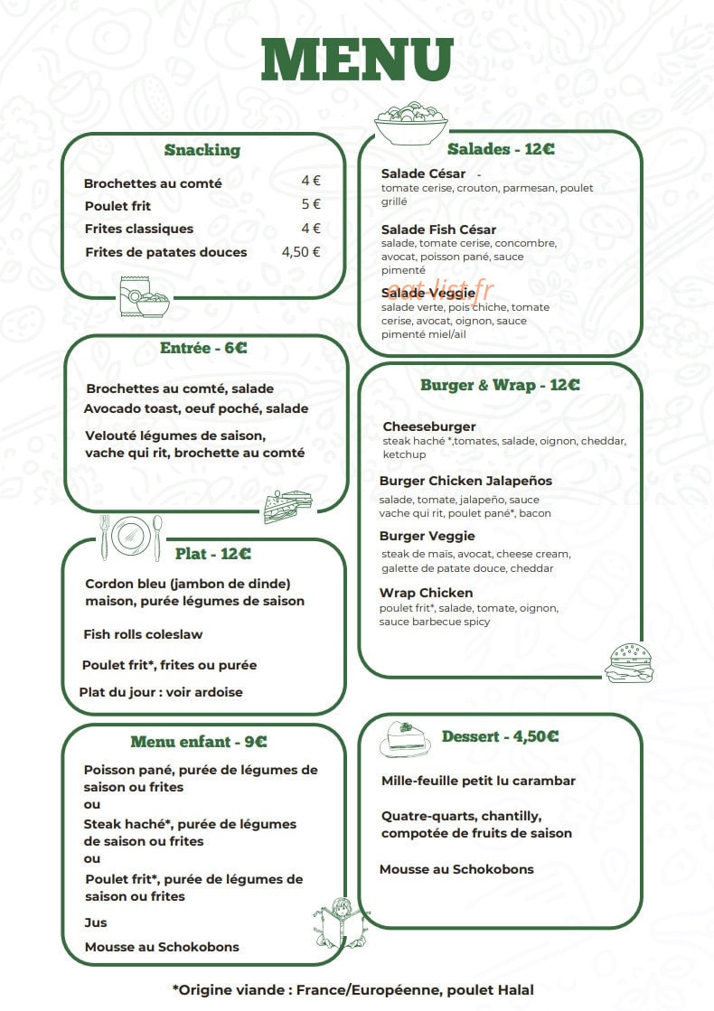 La Canteen — carte page 2