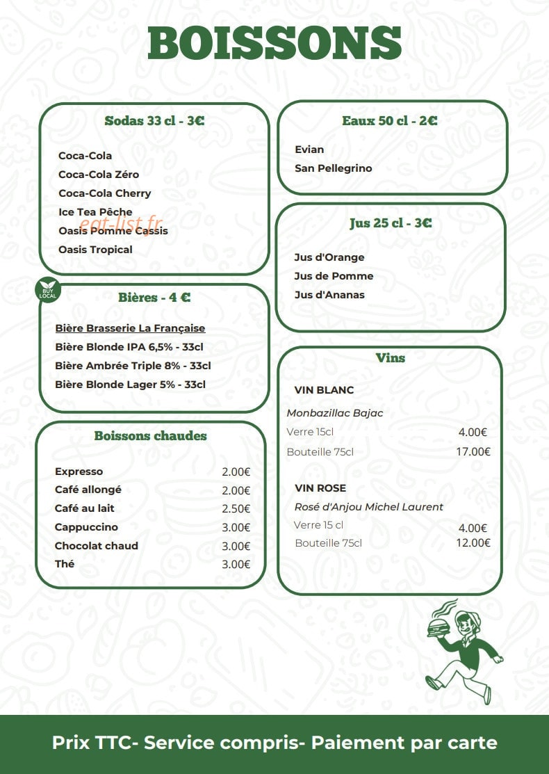 La Canteen — carte page 4