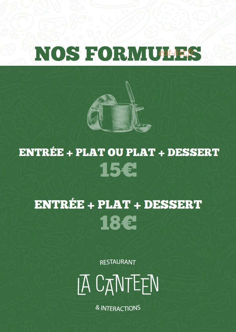 La Canteen — carte page 5