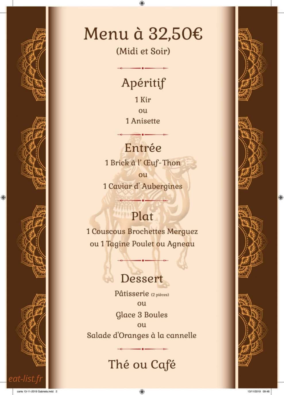 Le Dromadaire Gourmand — carte page 2