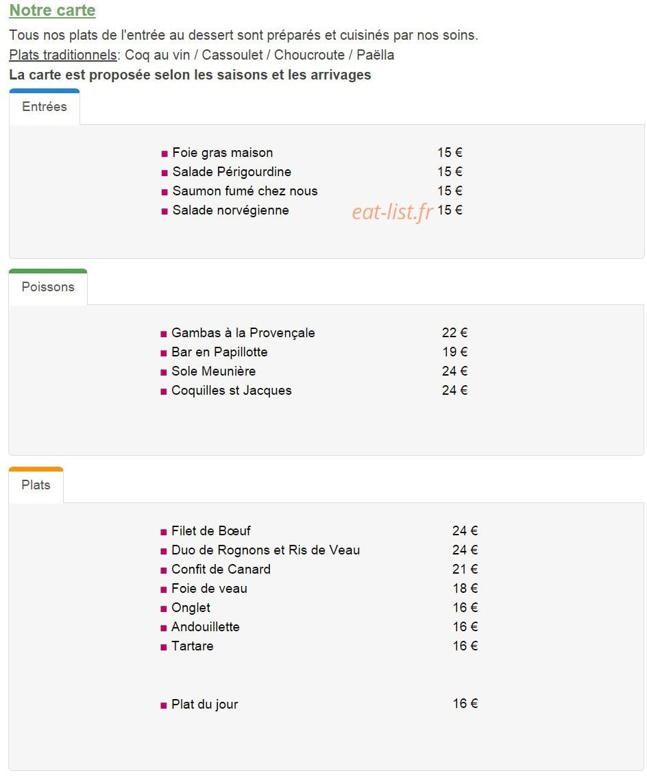 Le petit magot — carte page 2