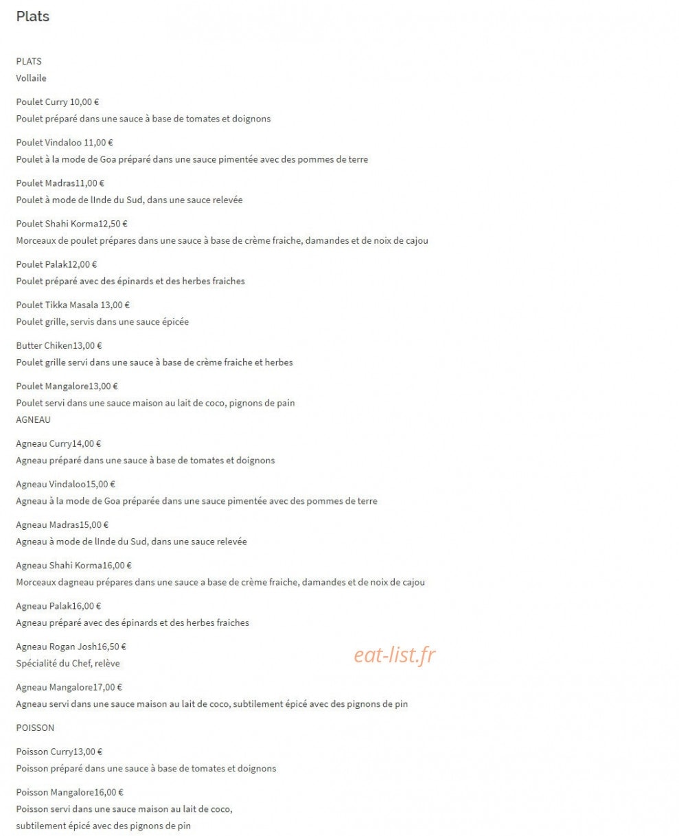 Massala Lounge — carte page 4