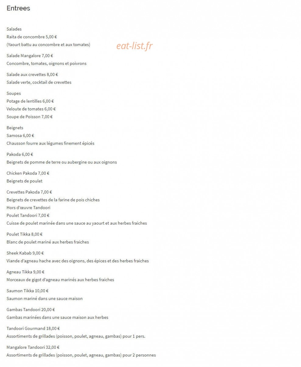 Massala Lounge — carte page 3