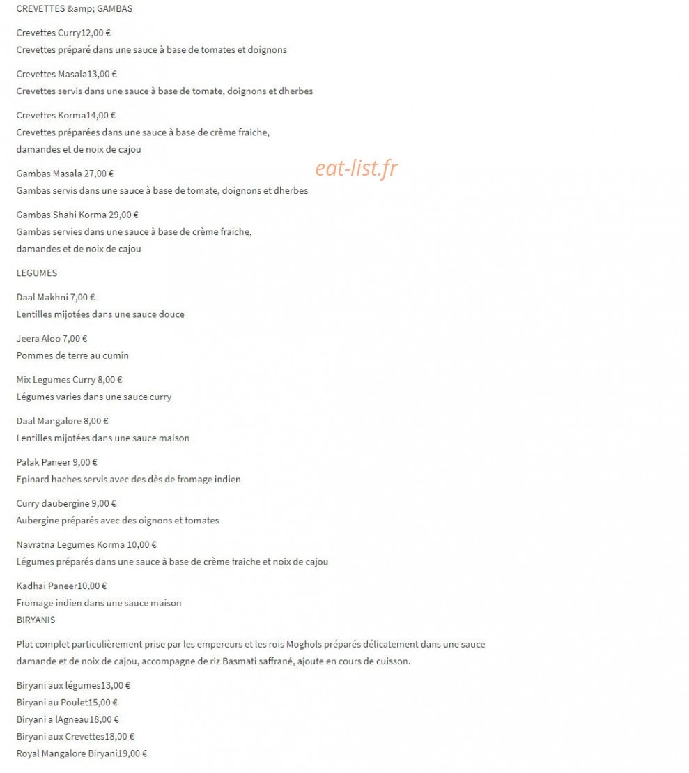 Massala Lounge — carte page 5