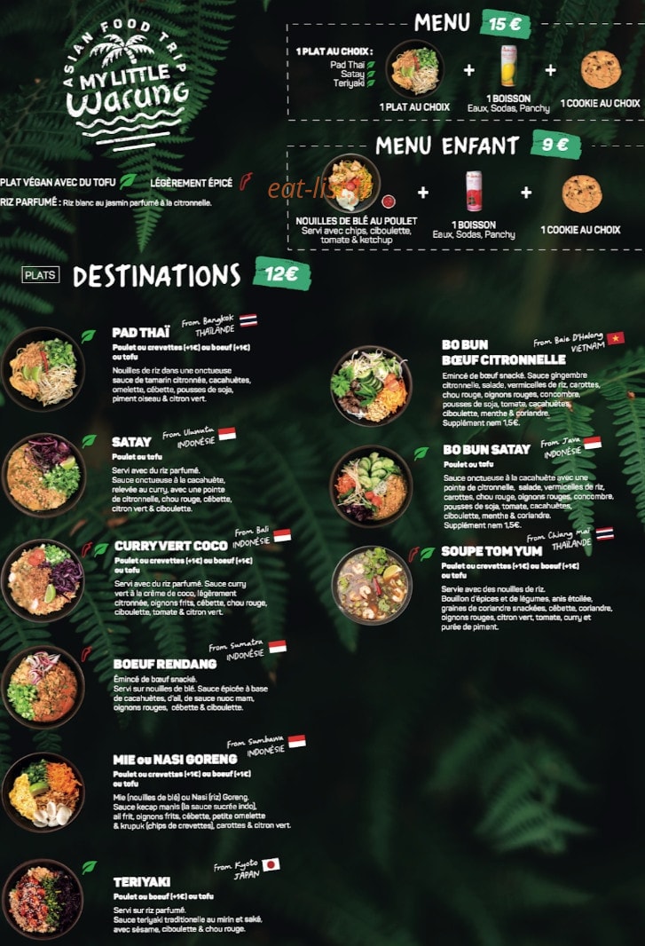 My Little Warung — carte page 1