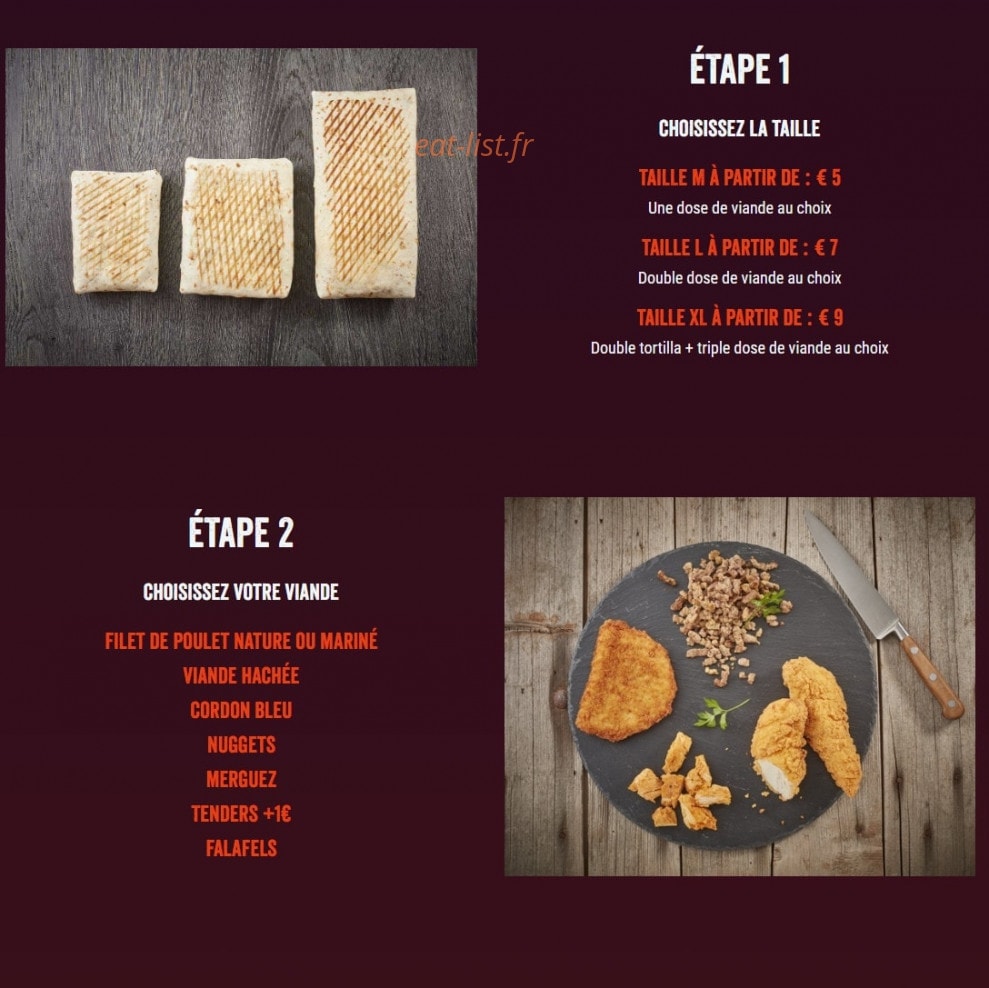 O'Tacos — carte page 1