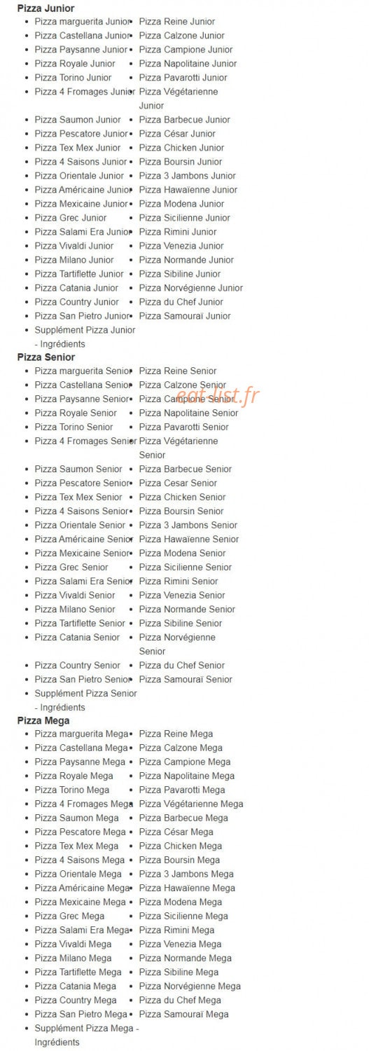 Parizza — carte page 2