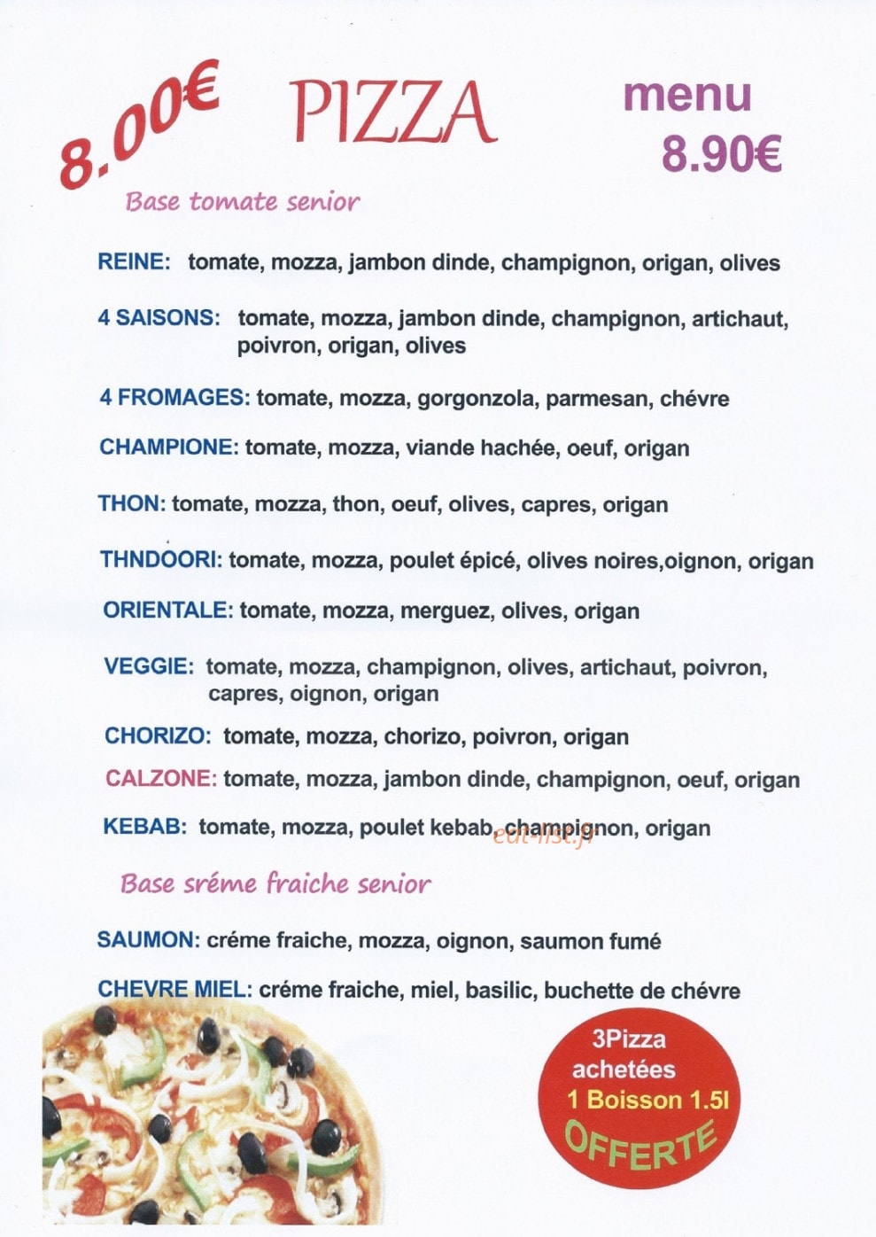 Pizz 2 Burg — carte page 2