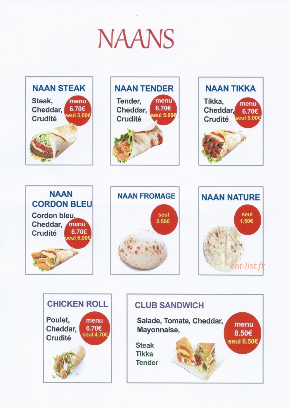 Pizz 2 Burg — carte page 6