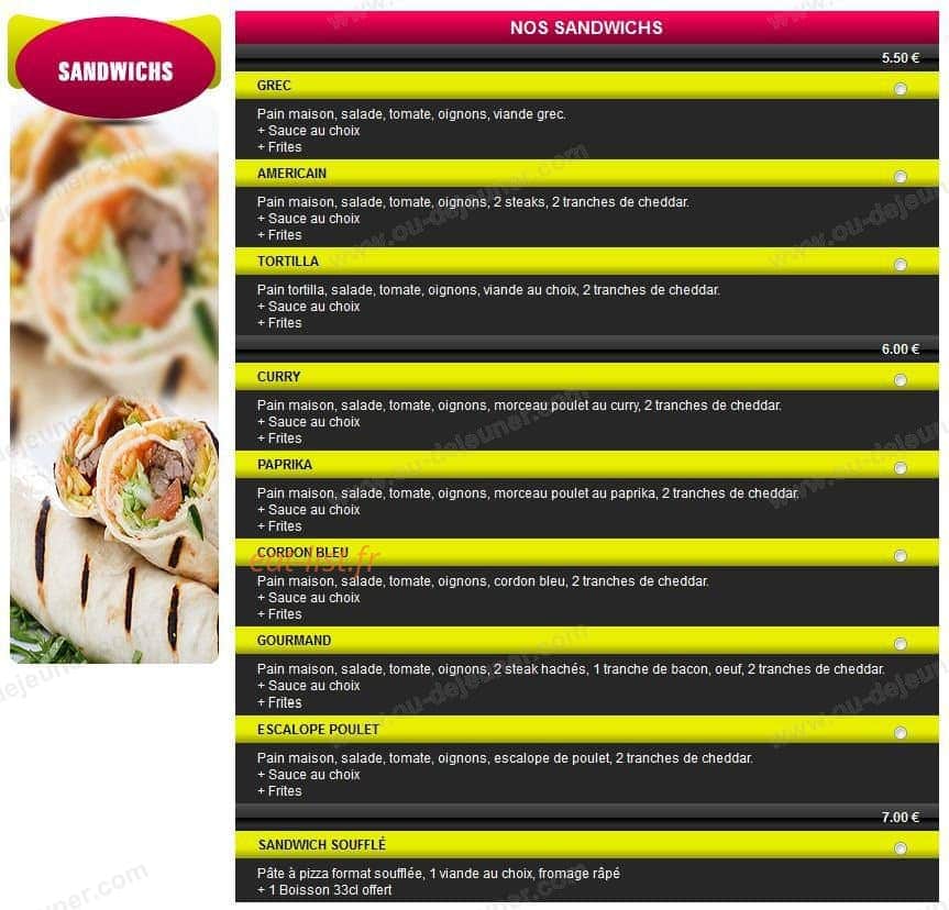 Pizza Méditerranée — carte page 8