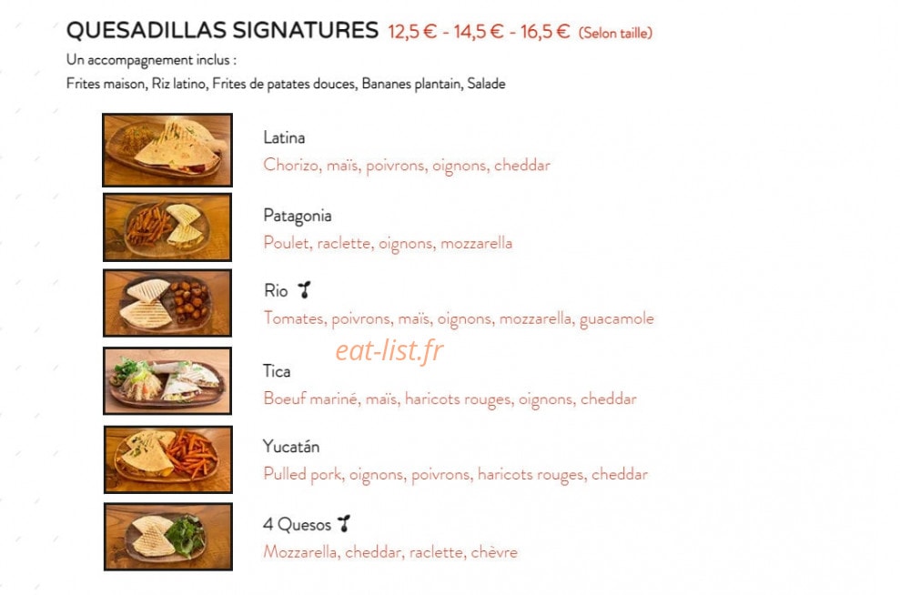 Quesa Loca — carte page 2