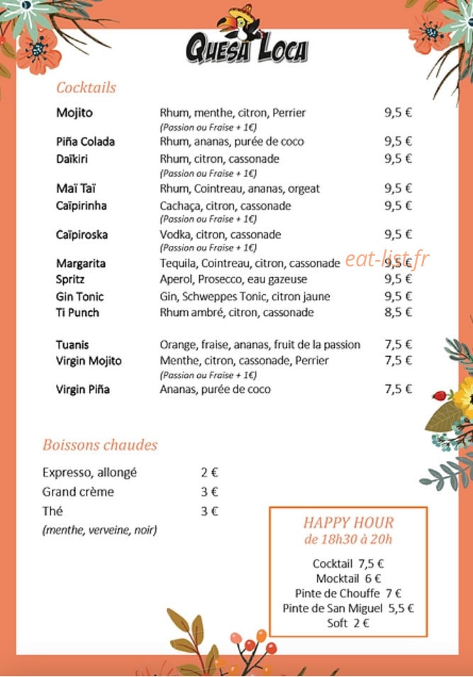 Quesa Loca — carte page 6