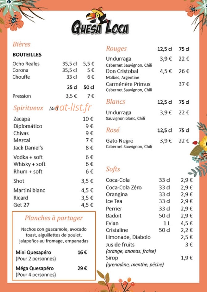 Quesa Loca — carte page 5