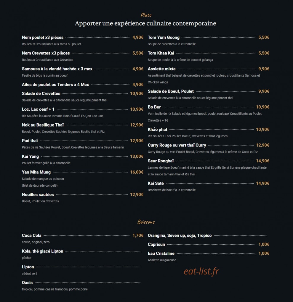 Red&Cook — carte page 1