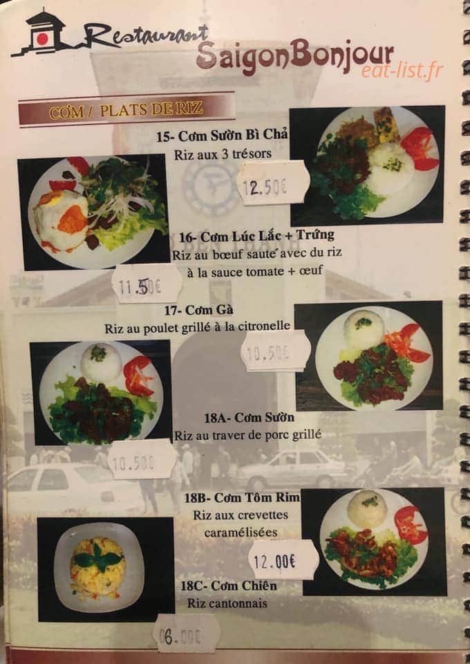 Saigon Bonjour — carte page 5