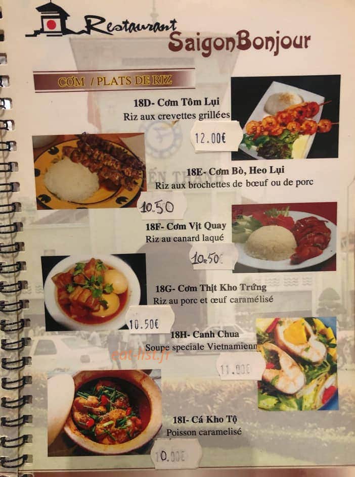 Saigon Bonjour — carte page 4