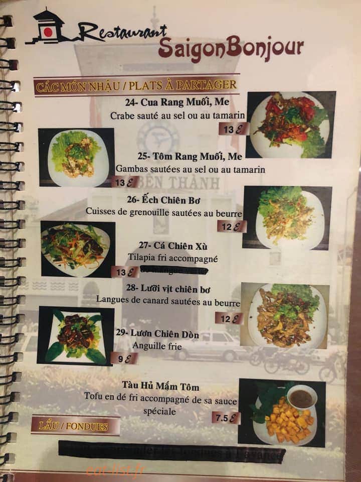 Saigon Bonjour — carte page 6