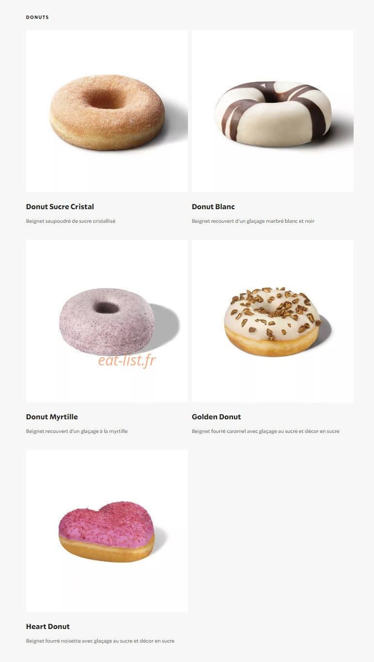 Starbucks Coffee — carte page 17