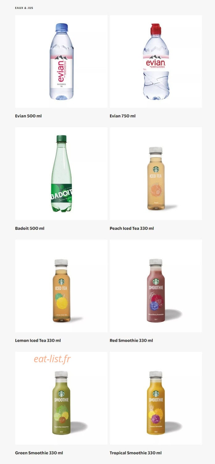 Starbucks Coffee — carte page 12