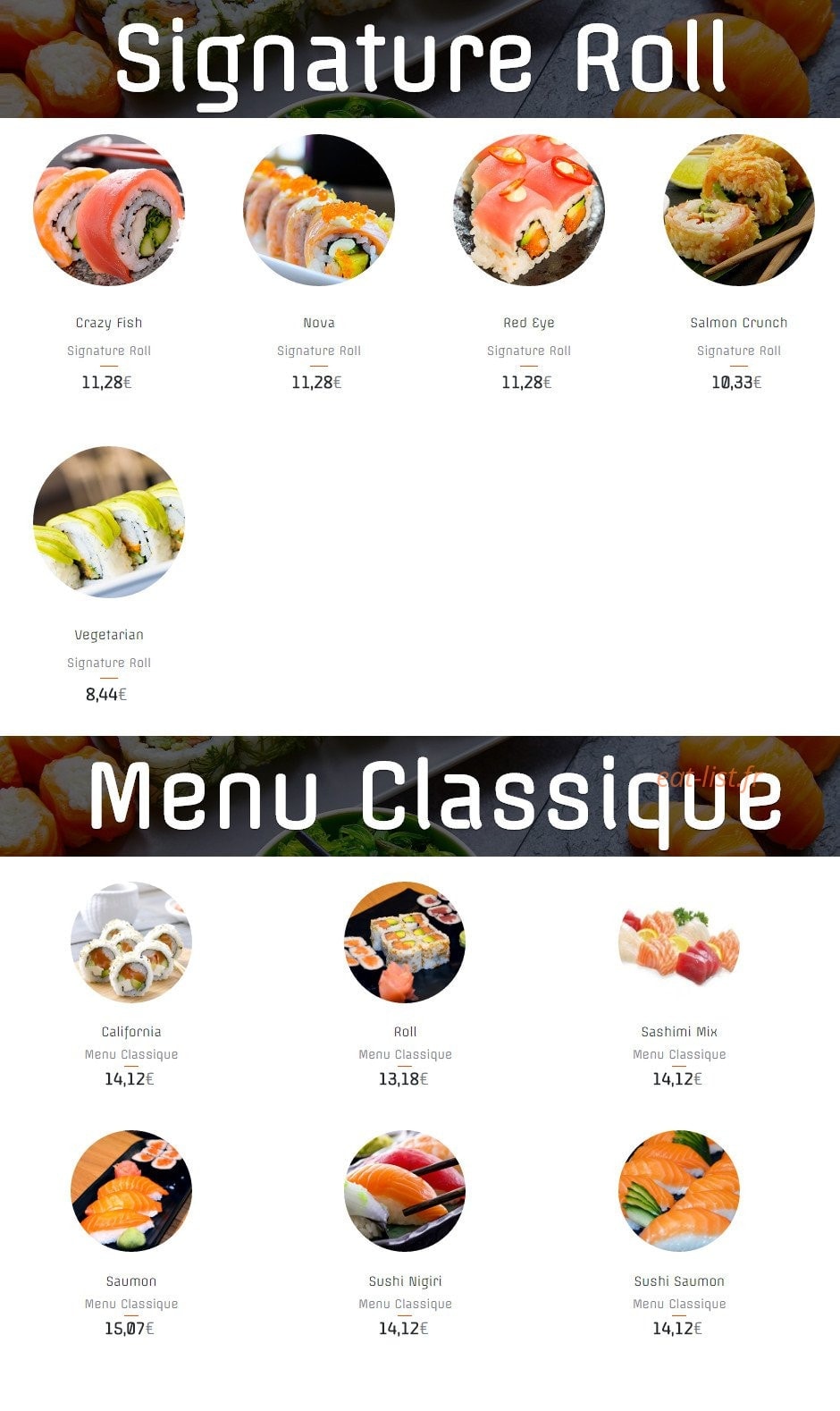 Sush'in The Box — carte page 4