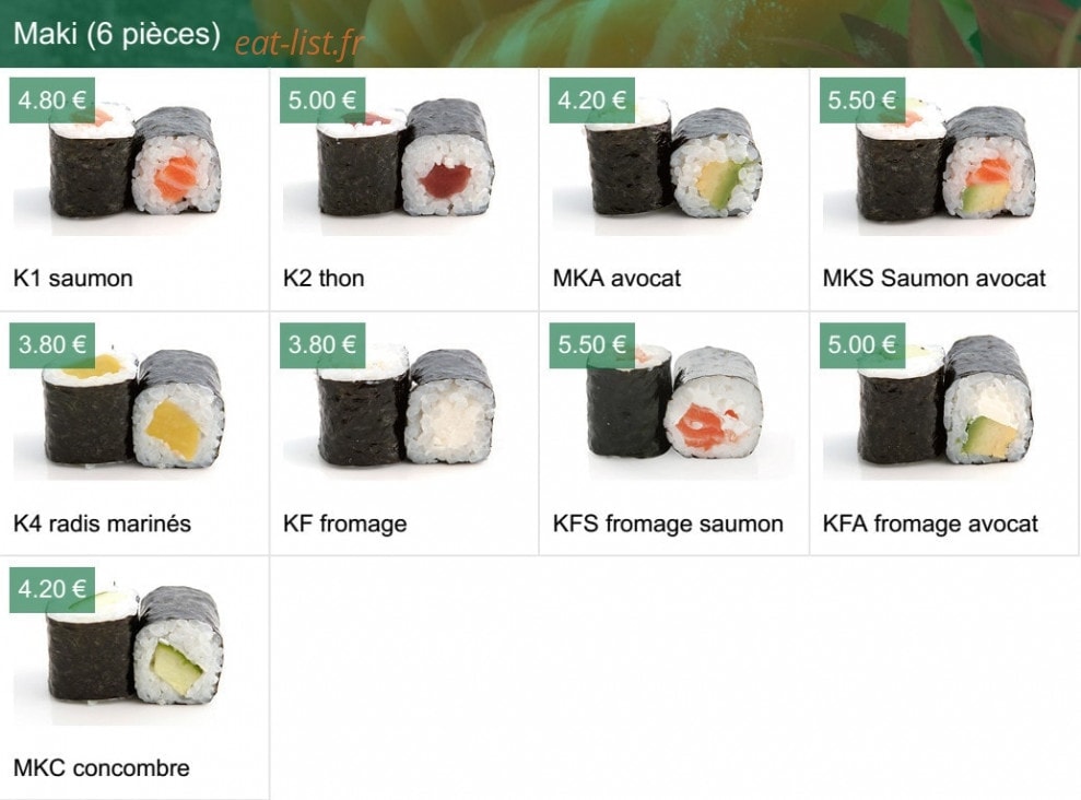Sushi Izu — carte page 5