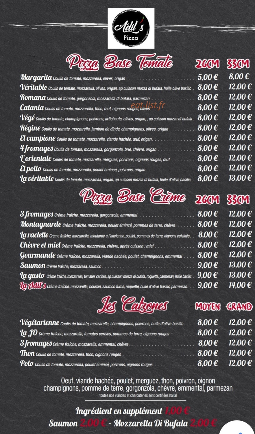 Adil's — carte page 1