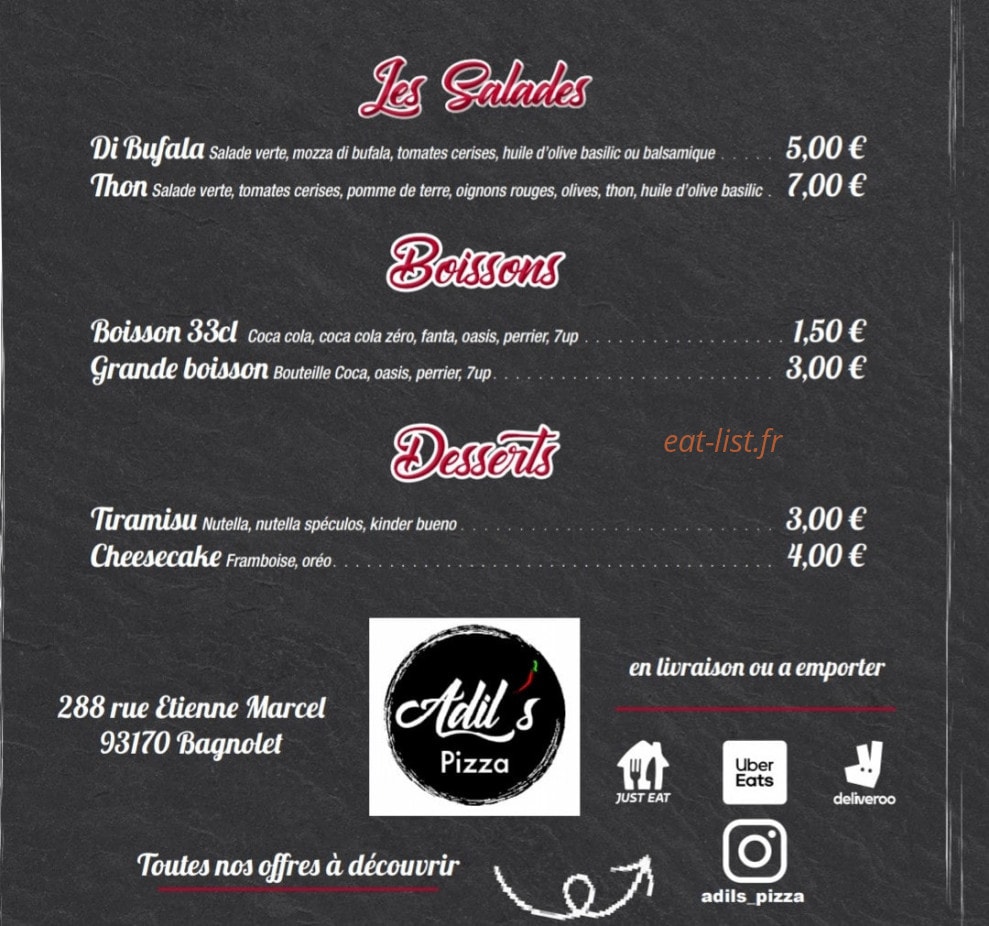 Adil's — carte page 2