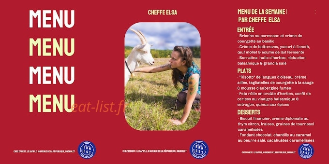 Chez Ernest — carte page 1