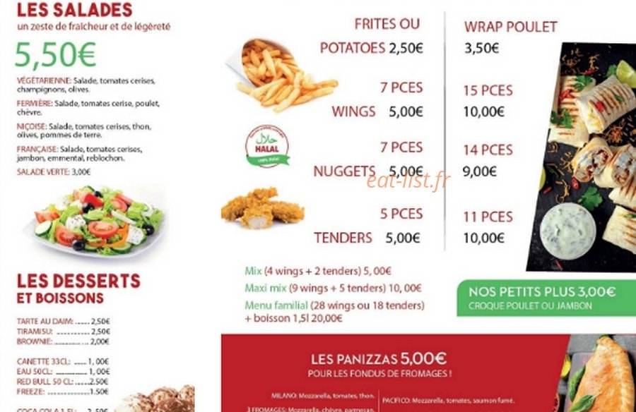 Five pizza — carte page 5
