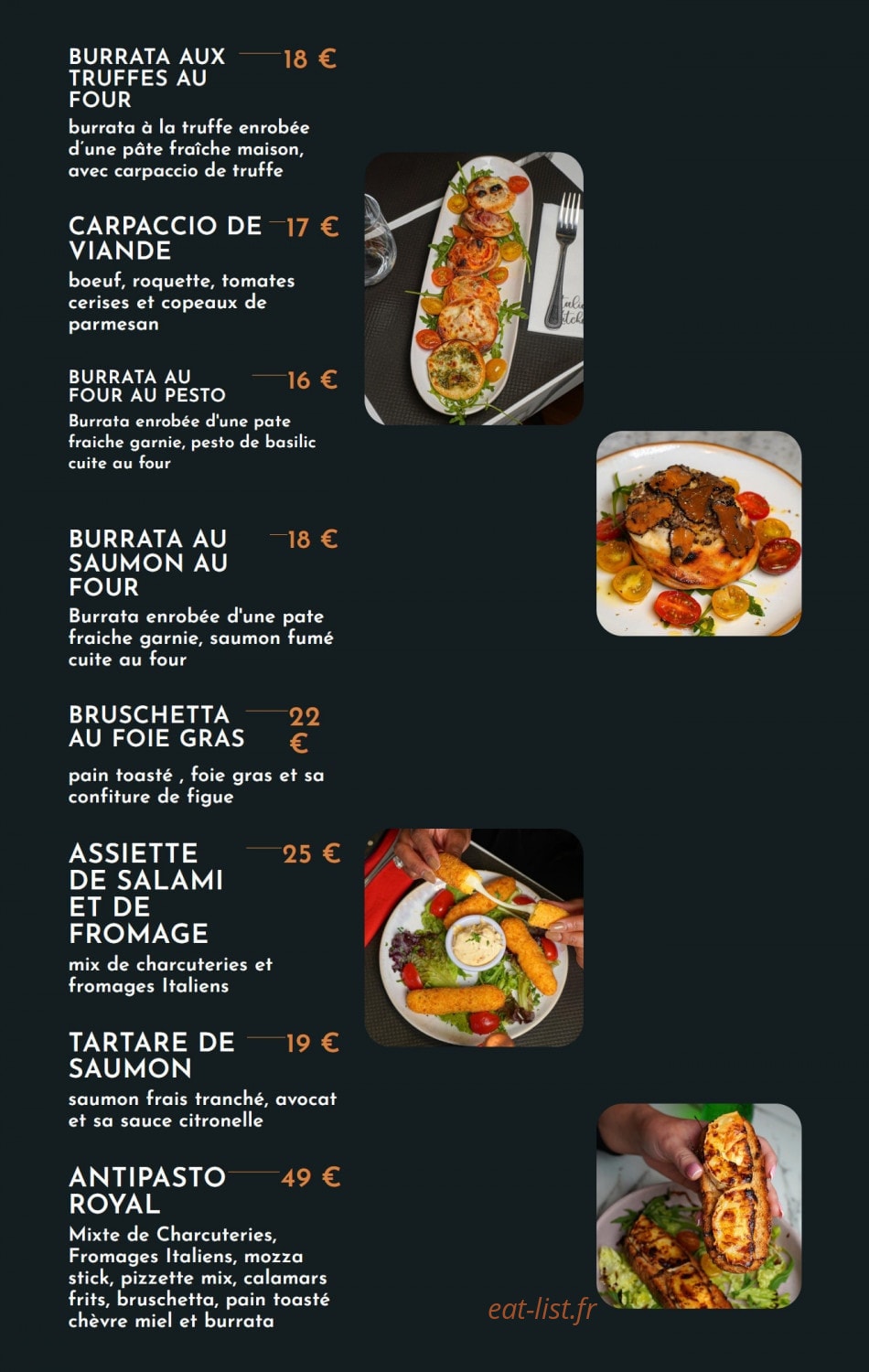 Italian Kitchen — carte page 2