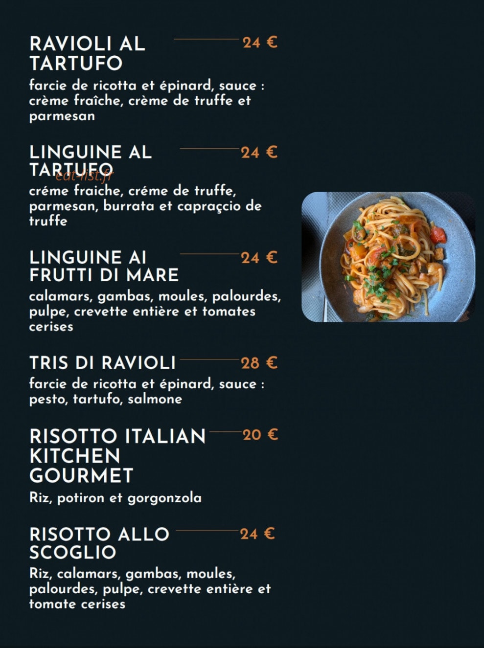 Italian Kitchen — carte page 6
