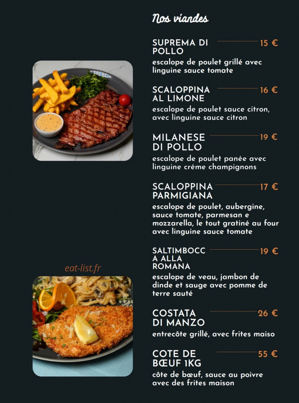 Italian Kitchen — carte page 7