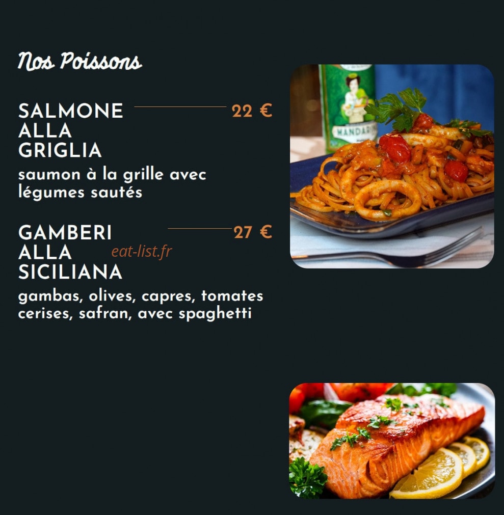 Italian Kitchen — carte page 9
