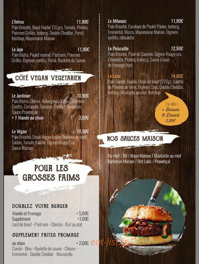 L'art du Boeuf — carte page 5